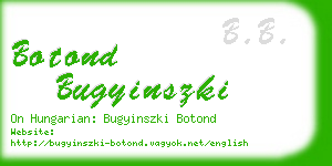 botond bugyinszki business card